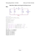 Phương pháp giải mạch với matlab