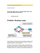 Cơ chế hoạt động của các giải pháp nhằm tránh loop trong giải thuật distance vector