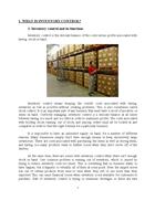 Inventory control and its function