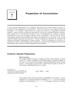 Properties of Convolution