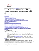 Introduction to LabVIEW Control Design System Identification and Simulation Tools