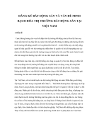 Đăng ký bất động sản và vấn đề minh bạch hóa thị trường bất động sản tại việt nam