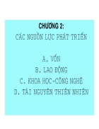 Các nguồn lực phát triển