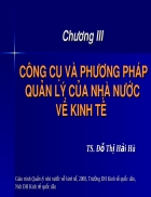 Công cụ và phương pháp quản lý của nhà nước về kinh tế