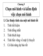 Chọn mô hình và kiểm định việc chọn mô hình