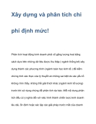 Xây dựng và phân tích chi phí định mức 2