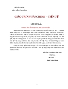 Giáo trình tài chính tiền tệ