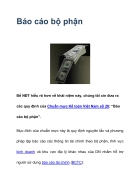 Báo cáo bộ phận