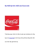 Sự thất bại lớn nhất của Coca cola 1