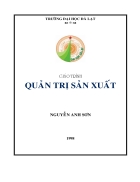 Quản trị sản xuất đại học đà lạt