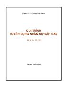 Qui trình tuyển dụng nhân sự cấp cao