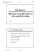 Định giá trong điều kiện có sức mạnh thị trường