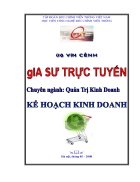 Kế hoạc kinh doanh gia sư trực tuyến