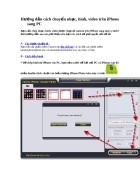 Hướng dẫn cách chuyển nhạc hình video trên iPhone sang PC