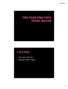 Tính toán hình thức trong matlab