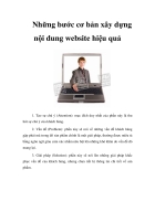 Những bước cơ bản xây dựng nội dung website hiệu quả