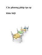 Cac phuong phap tao su khac biet