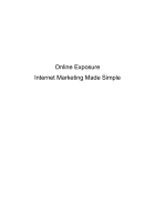 Online Exposure Internet Marketing Made Simple