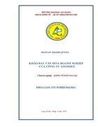 Khảo sát văn hóa doanh nghiệp của công ty angimex