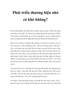 Phat trien thuong hieu nho co kho khong