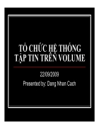 Tổ chức hệ thống tập tin trên volume