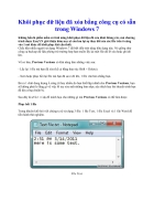 Khôi phục dữ liệu đã xóa bằng công cụ có sẵn trong Windows 7 phần 1