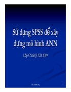 Sử dụng SPSS để xây dựng mô hình ANN 1