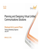 Planning and Designing Virtual Unified Communications Solutions