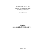 Bài giảng ngôn ngữ lập trình ĐH Công Nghệ