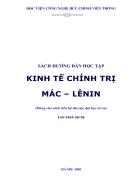 Sách hướng dẫn học tập bộ môn kinh tế chính trị Mác Lê nin