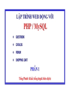 Lập trình wed động với PHP SQL 3 phần