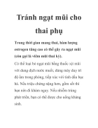 Tránh ngạt mũi cho thai phụ