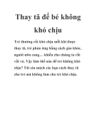 Thay tã để bé không khó chịu