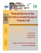 Phuong phap luan trong xay dung Quy hoach san xuat nganh hang nong san Truong hop Ca phe