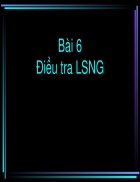 Điều tra LSNG