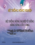 Hệ thống nông nghiệp ở đồng bằng sông cửu long