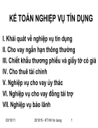 Kế toán nghiệp vụ tín dụng 1