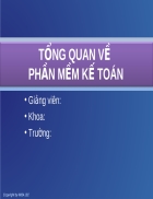 Tổng quan về phần mềm kế toán 1