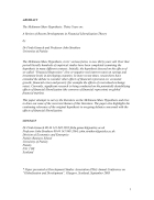 The Mckinnon Shaw Hypothesis Thirty Years on A Review of Recent Developments in Financial Liberalization Theory