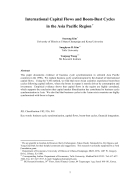 International Capital Flows and Boom Bust Cycles in the Asia Pacific Region