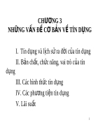 Những vấn đề cơ bản về tín dụng