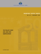 Working paper series the phillips curve and long term unemployment