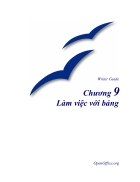 Làm việc với bảng OpenOffi ce org