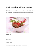 Cuối tuần làm bò hầm cà chua