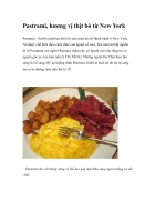 Pastrami hương vị thịt bò từ New York