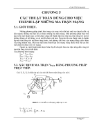 Các thuật toán dùng cho việc thành lập những ma trận mạng