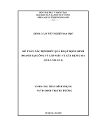 Đề cương Khóa luận tốt nghiệp đại học kế toán xác định kết quả hoạt động kinh doanh tại công ty lắp máy và xây dựng 45 1