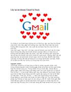 Lấy lại tài khoản Gmail bị Hack