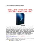 Crack windows 7 một click chuột