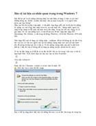 Bao ve tai lieu ca nhan quan trong trong Windows 7